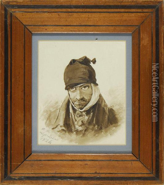 Leopold Malade Oil Painting - Auguste-Xavier Leprince