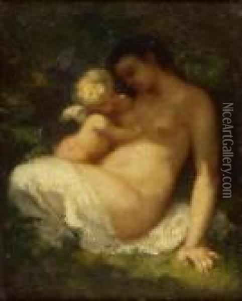 Mythologische Szene Oil Painting - Narcisse-Virgile D Az De La Pena