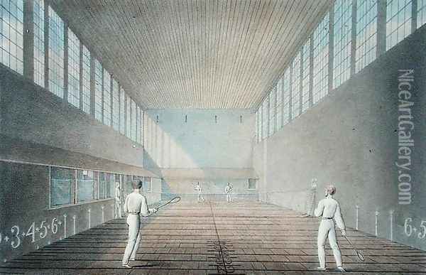 The Real Tennis Court at Lords Oil Painting - R.S. Groom