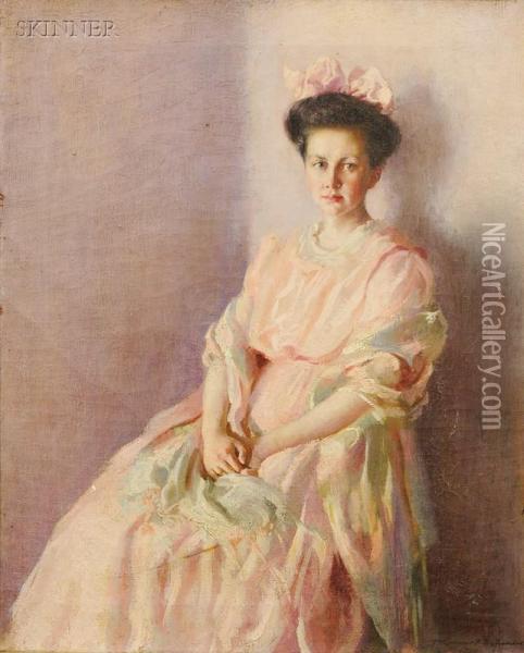 Portrait Of A Young Woman Oil Painting - Margaret Foster Richardson