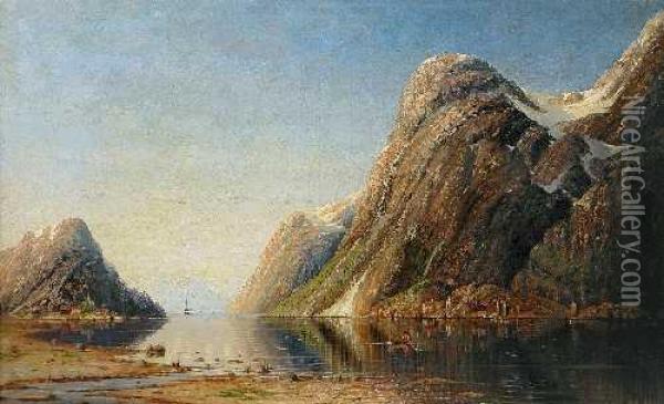 Motiv Vom Sognefjord Oil Painting - Therese Fuchs