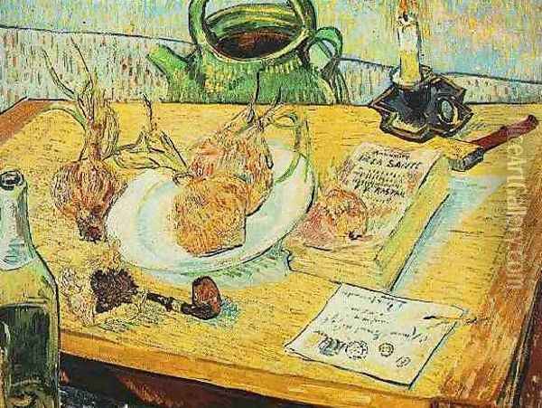Drawing Board Pipe Onions And Sealing Wax Oil Painting - Vincent Van Gogh