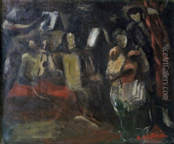 La Musique De Chambre Oil Painting - Amedee Marie Dominique Dubois de La Patelliere
