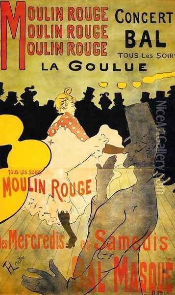 Moulin Rouge La Goulue Oil Painting - Henri De Toulouse-Lautrec