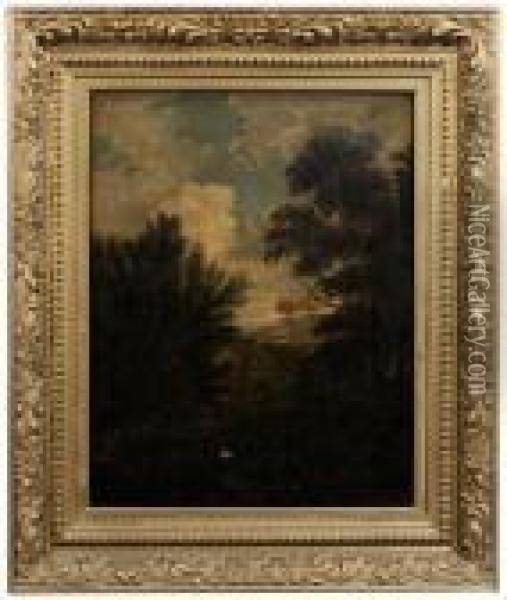 Landscape Withfigures Oil Painting - Gaspard Dughet Poussin