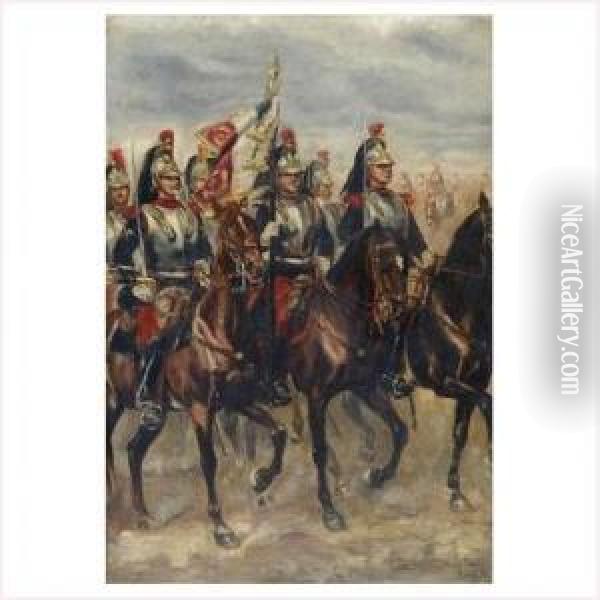 Les Grenadiers Oil Painting - Daniel Real