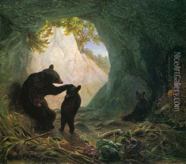 Bear and Cubs Oil Painting - William Holbrook Beard