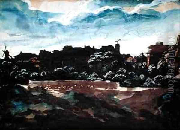 View of the hills of Montmartre Oil Painting - Theodore Gericault