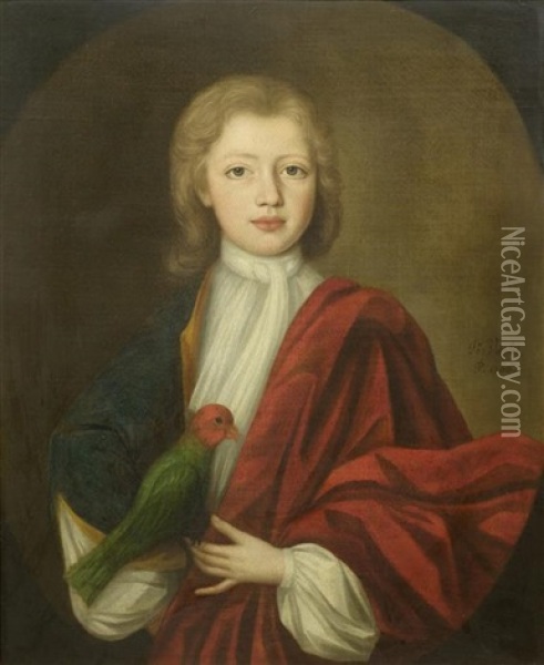 Portrat Eines Jungen Mit Einem Papagei Oil Painting - Jan (Johannes) Verelst