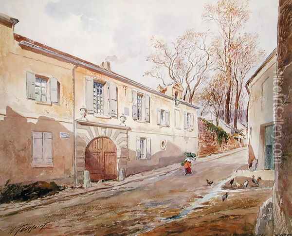 The House of Armande Bejart 1642-1700 in Meudon, c.1906 Oil Painting - Henri Toussaint