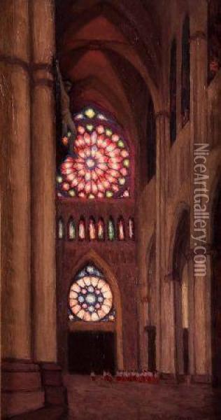 Cathedral Interior Oil Painting - Emmeline Deane