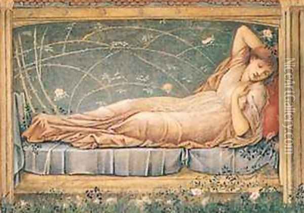 Sleeping Beauty Oil Painting - Sir Edward Coley Burne-Jones