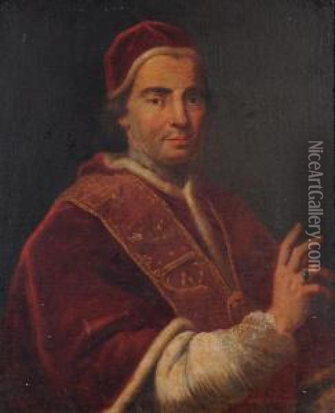 Ritratto Di Papa Clemente Xiv Ganganelli Oil Painting - Vincenzo Milione