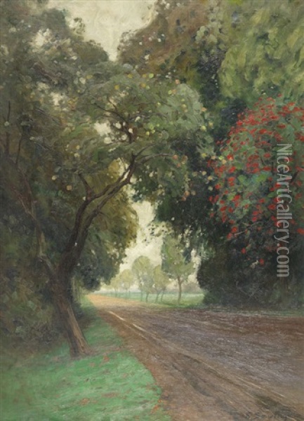 Allee In Der Heide Oil Painting - Friedrich Wilhelm Schwinge