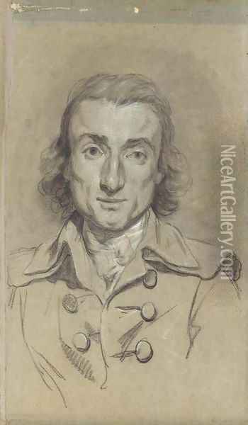 Portrait of a man, bust-length Oil Painting - Francois Louis Joseph Watteau