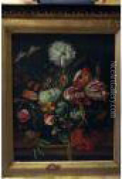 Nature-morte Aux Tulipes Oil Painting - I.L. Jensen