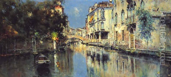 Venecia Oil Painting - Antonio Maria de Reyna Manescau