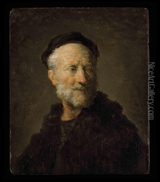 Head Of An Old Man Oil Painting - Jean-Honore Fragonard