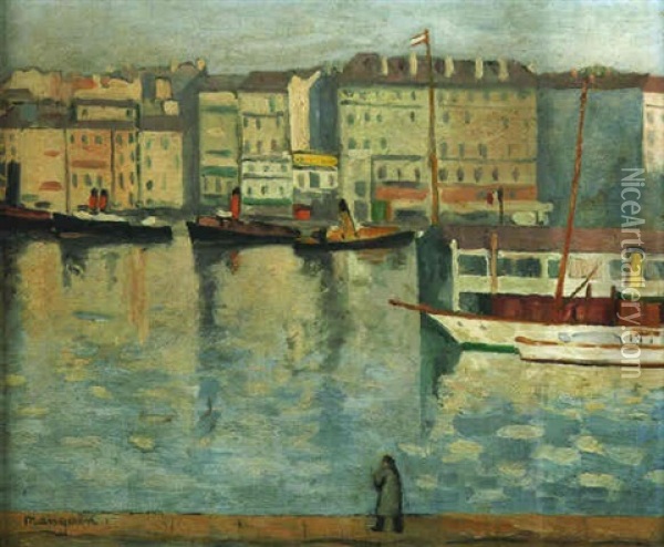 Marseille, Le Quai Des Belges Oil Painting - Henri Charles Manguin