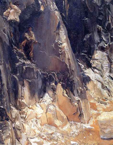 Marble Quarries at Carrara Oil Painting - John Singer Sargent
