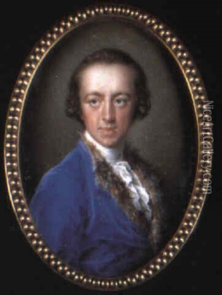 Portrait Of Horace Walpole Oil Painting - Pompeo Girolamo Batoni