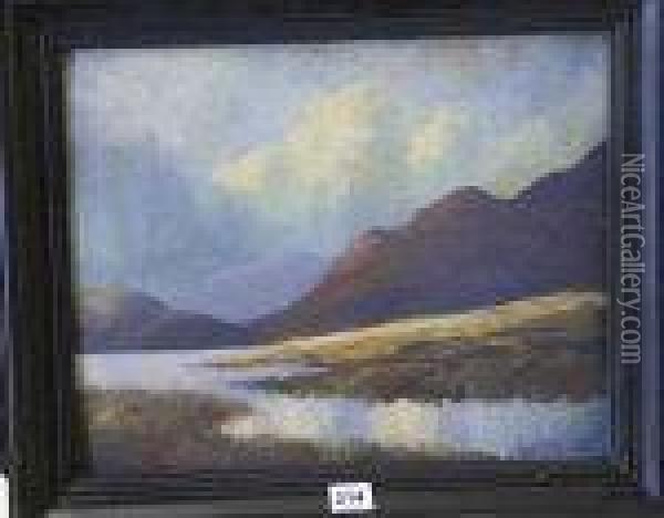 Lake Landscape Oil Painting - Douglas Alexander
