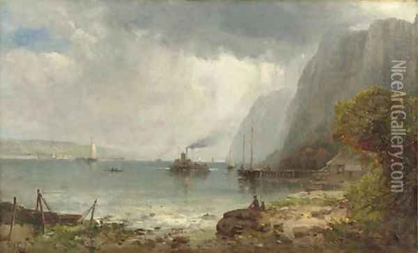 Palisades of the Hudson Oil Painting - Andrew Melrose