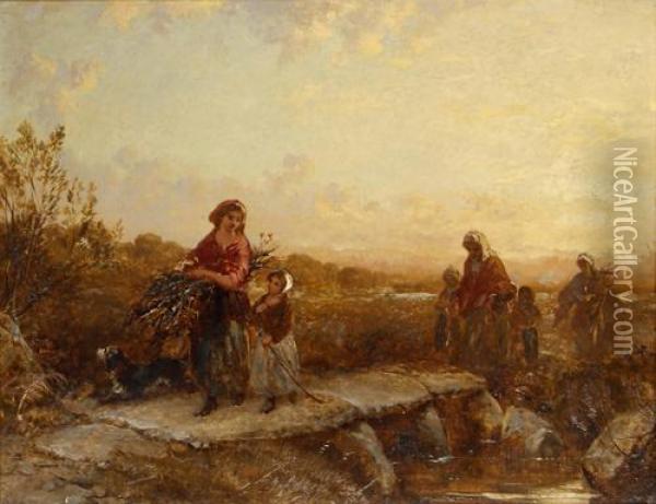 Walking Home Oil Painting - Edward John Cobbett