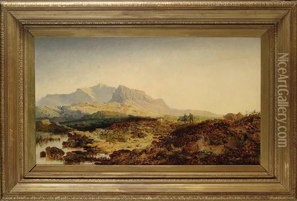 Paesaggio Montano Con Figure Oil Painting - Edmund John Niemann, Snr.