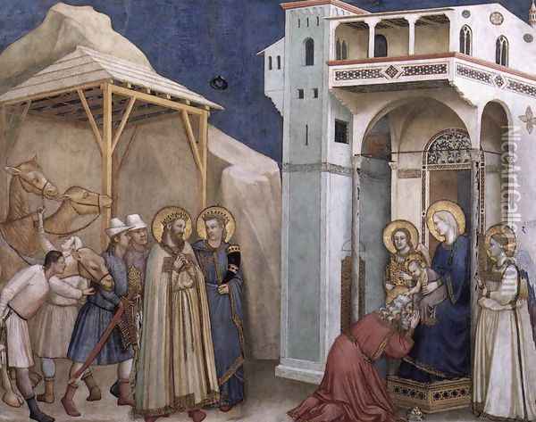 The Adoration of the Magi 1310s Oil Painting - Giotto Di Bondone
