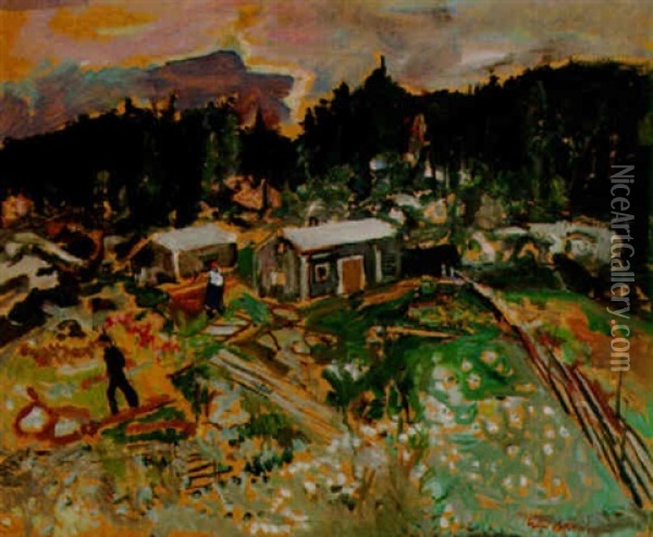 Fabovallen - Edsele Oil Painting - Eric C. Hallstroem
