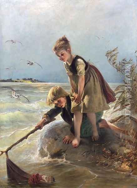 Rescue (Die Rettungspartie) Oil Painting - Karl Raupp