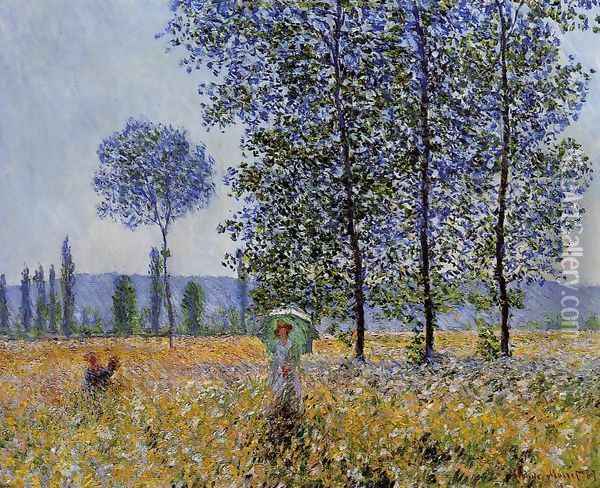 Sunlight Effect Under The Poplars Oil Painting - Claude Oscar Monet