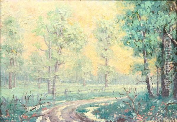 Spring Landscape Oil Painting - Edgar F. Faris
