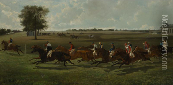The Racetrack At Chantilly Oil Painting - Karel Frederik Bombled