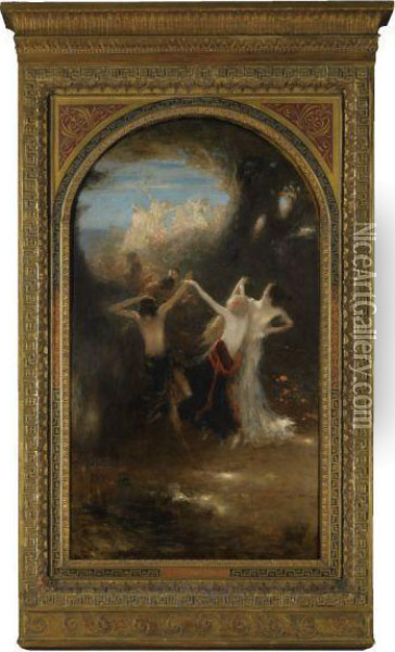Dance Of The Nymphs Oil Painting - Nicholaos Gysis