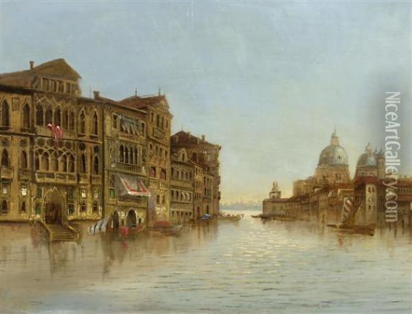 View Of Venice Oil Painting - Edward Pritchett