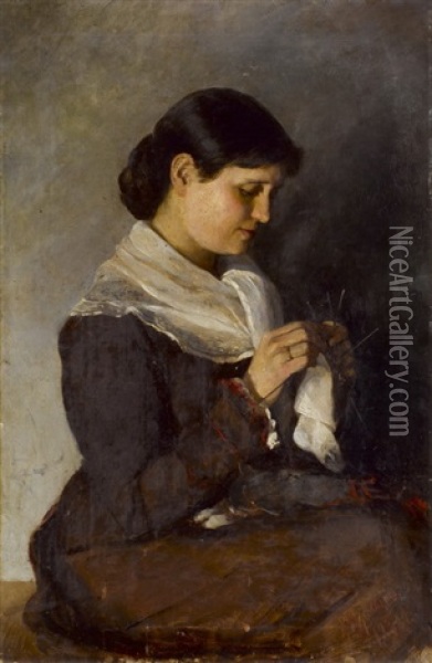 Bildnis Der Vera Repin Oil Painting - Marianne von Werefkin