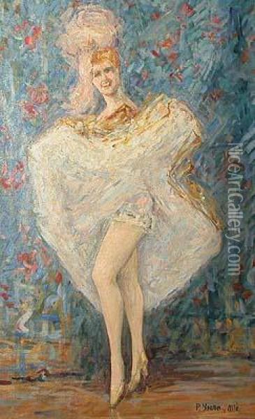 Bailarina De Can-can. Oil Painting - Pere Ysern Y Alie