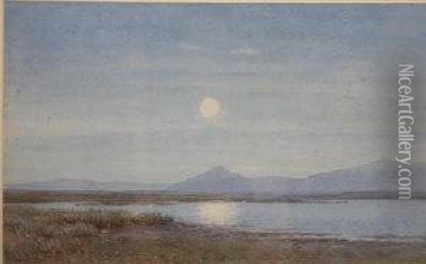 Moonlight, Co Mayo Oil Painting - Henry Albert Hartland