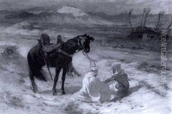 In The Desert Oil Painting - Frederick Arthur Bridgman