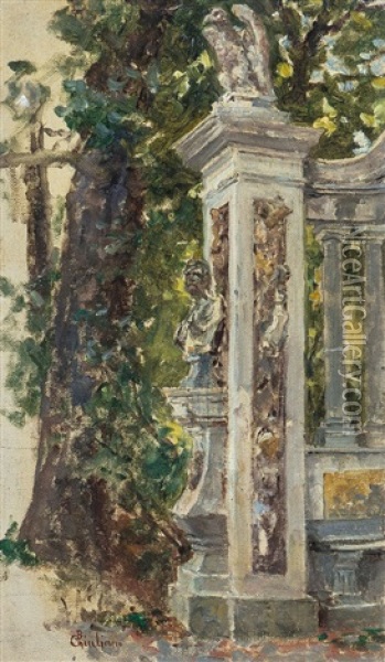 Bozzetto Per L'opera Figure Nel Parco Oil Painting - Bartolomeo Giuliano