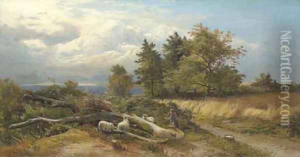 Autumn, Haslemere, Surrey Oil Painting - Sidney Richard Percy