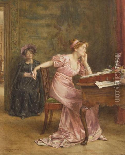 The Answer Oil Painting - George Goodwin Kilburne