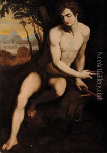 S. Giovanni Alla Fontana Oil Painting - Cristofano Allori