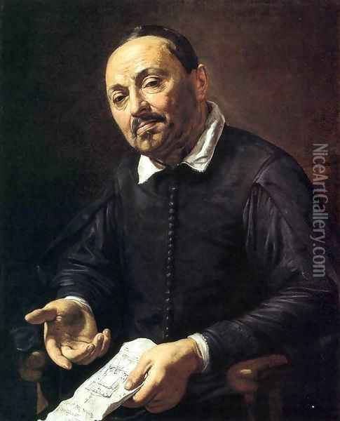 Portrait of Raffaello Menicucci Oil Painting - Jean de Boulogne Valentin