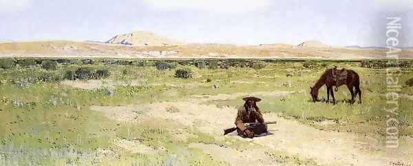 A Rest in the Desert Oil Painting - Henry Farny