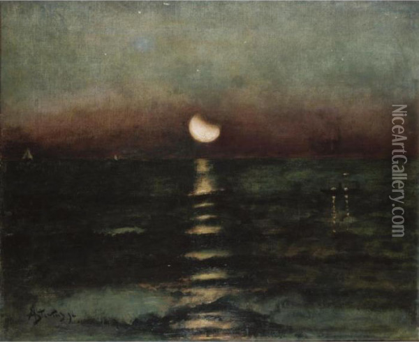 Moonlight Oil Painting - Aime Stevens