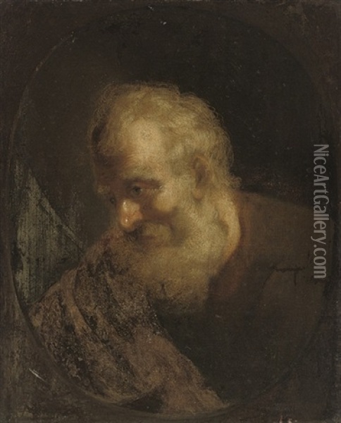An Old Man Oil Painting - Jan Lievens