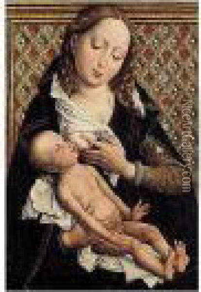 The Virgin And Child (virgo Lactans) Oil Painting - Rogier van der Weyden